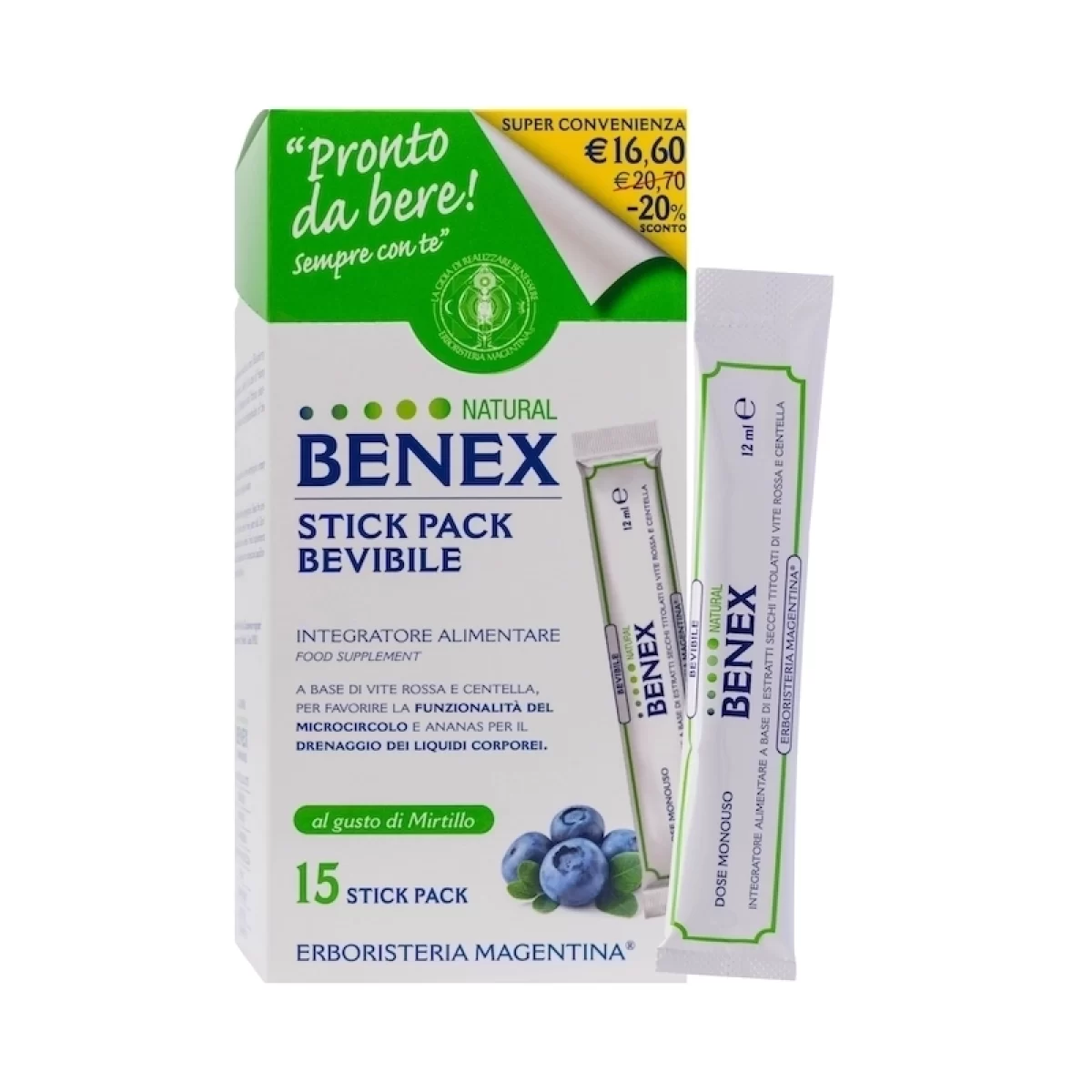 BENEX stick pack bevibile